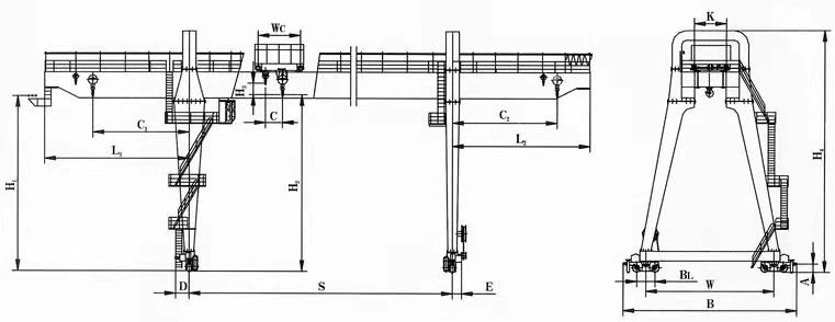 Customized Heavy Duty Double Beams 200 Ton Gantry Crane From China